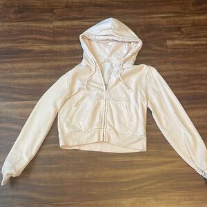 Brandy Melville baby pink zip up jacket (one size)